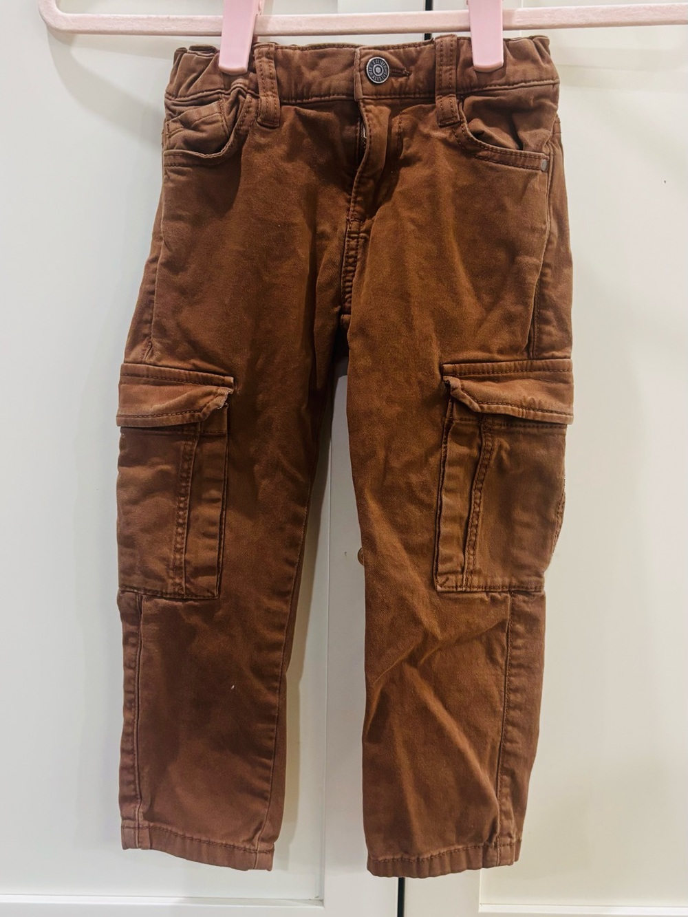Kids' Brown Cargo Pants with Utility Pockets